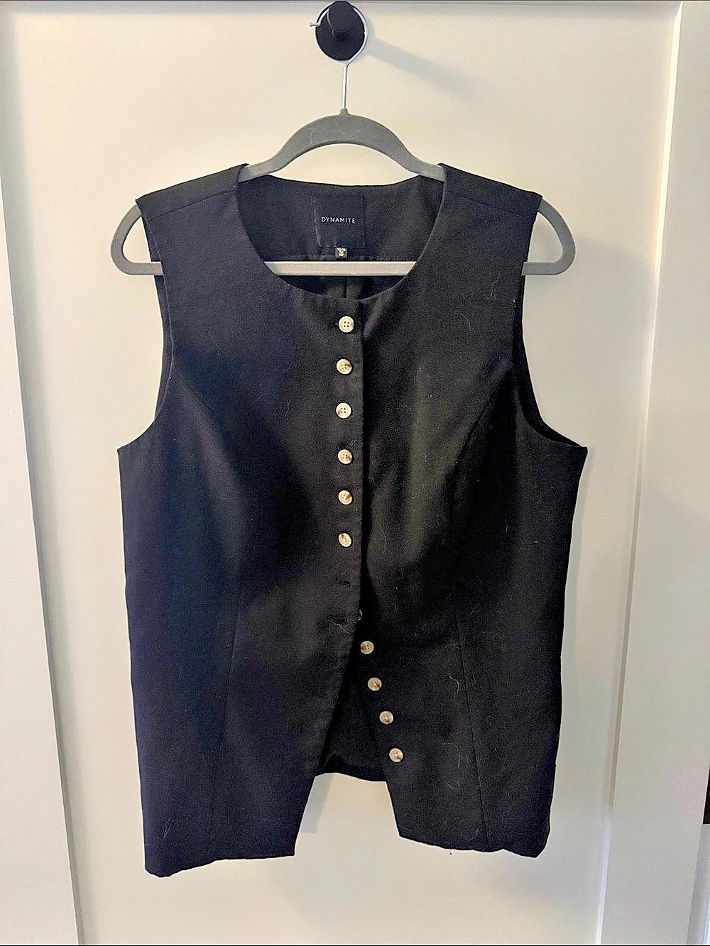 Dynamite Black Vest Top